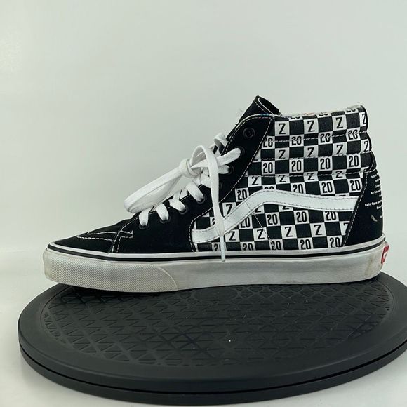 Vans Sk8-Hi Black/White Suede Canvas Athletic Skates Shoes Men’s Size 10.5 - Picture 9 of 12